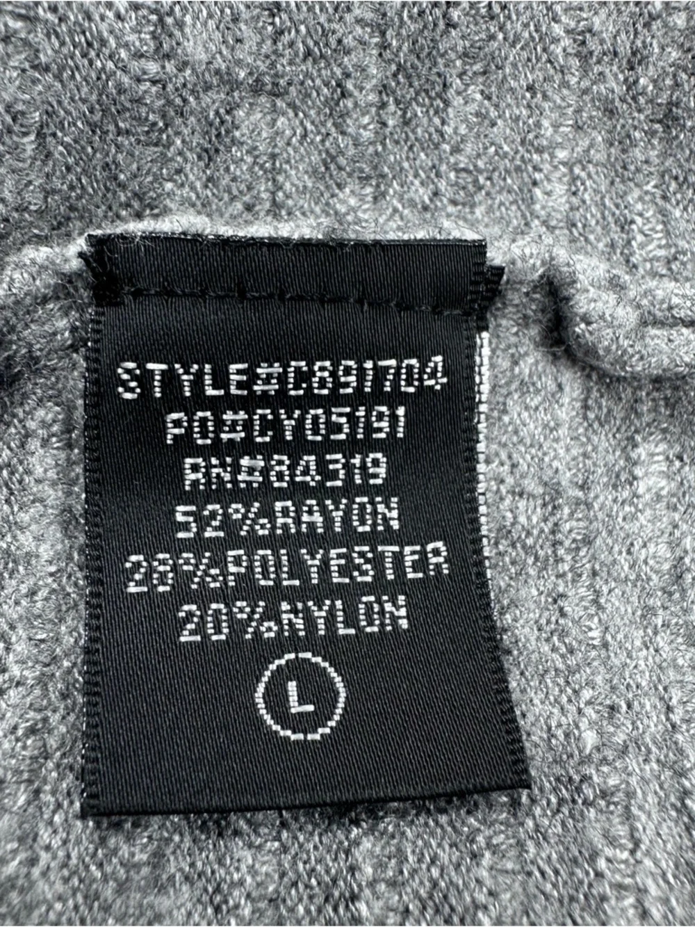 Cyrus Grey Ribbed Open-Front Cardigan - Picture 8 of 8